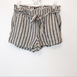 SANCTUARY / Pinstriped paper bag shorts SIZE SMALL